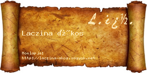 Laczina Ákos névjegykártya